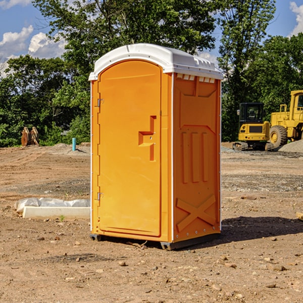 how often are the porta potties cleaned and serviced during a rental period in Turtle Lake